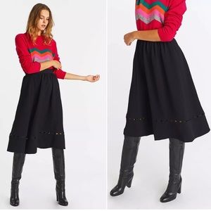 ba&sh Carmen A-Line Cut Out Hem Skirt Black